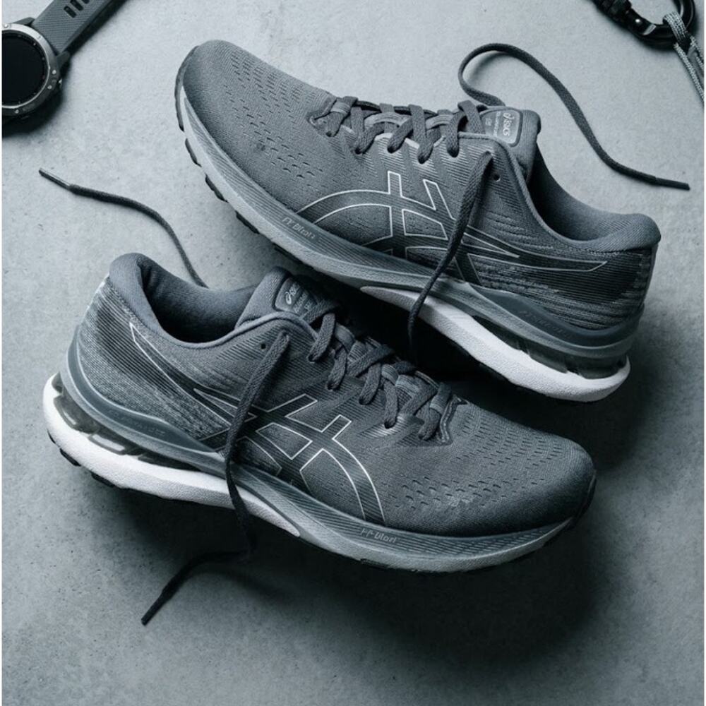ASICS Gel-Kayano 28 Mens Size 11 Grey Running Stability Shoes Sneakers 1011B188